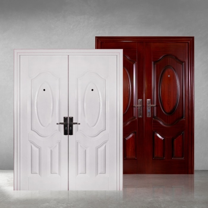 pintu baja motif kayu