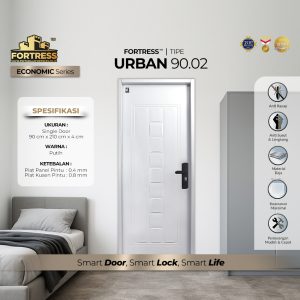 Pintu Fortress Tipe URBAN 90.02 Bahan Baja Warna Putih