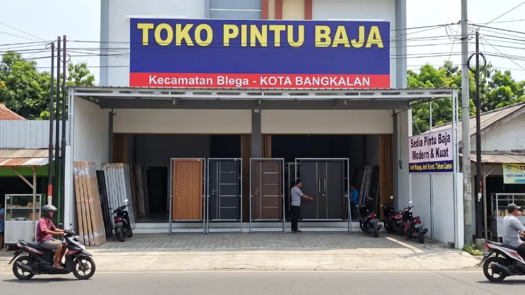 Toko Pintu Baja di kecamatan Blega KOTA BANGKALAN
